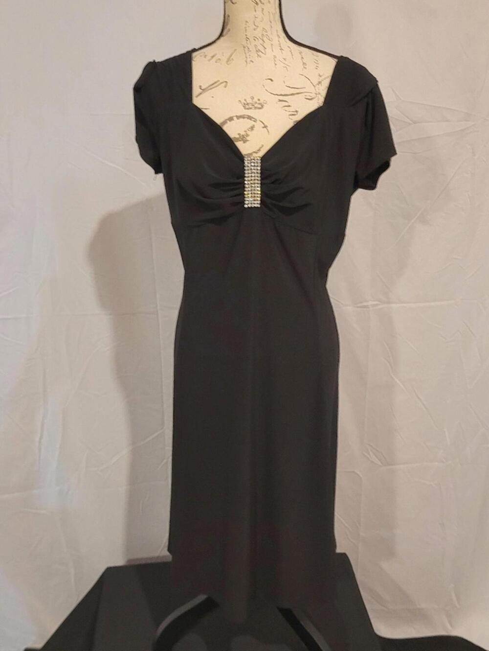 R&M Richards Lovely Black Dress Sz 20W